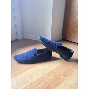 Giorgio Brutini Mens blue Navy Suede Loafers size 9.5 dress shoes menswear